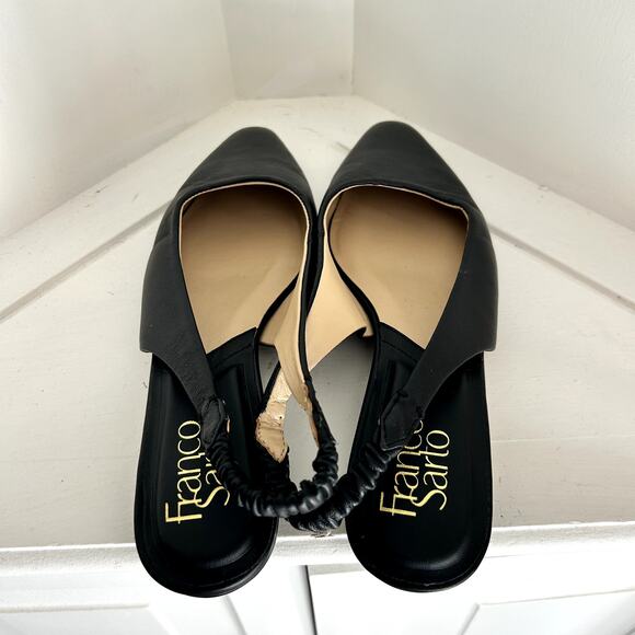 NEW Franco Sarto leather black slingback flats 6.5 - Picture 5 of 7